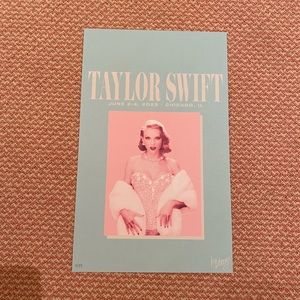 Taylor Swift Era’s tour poster with Chicago city poster